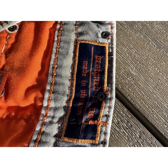 ROCK REVIVAL grey camo Volcano Stitch pockets military army cargo shorts 38 - Picture 9 of 9